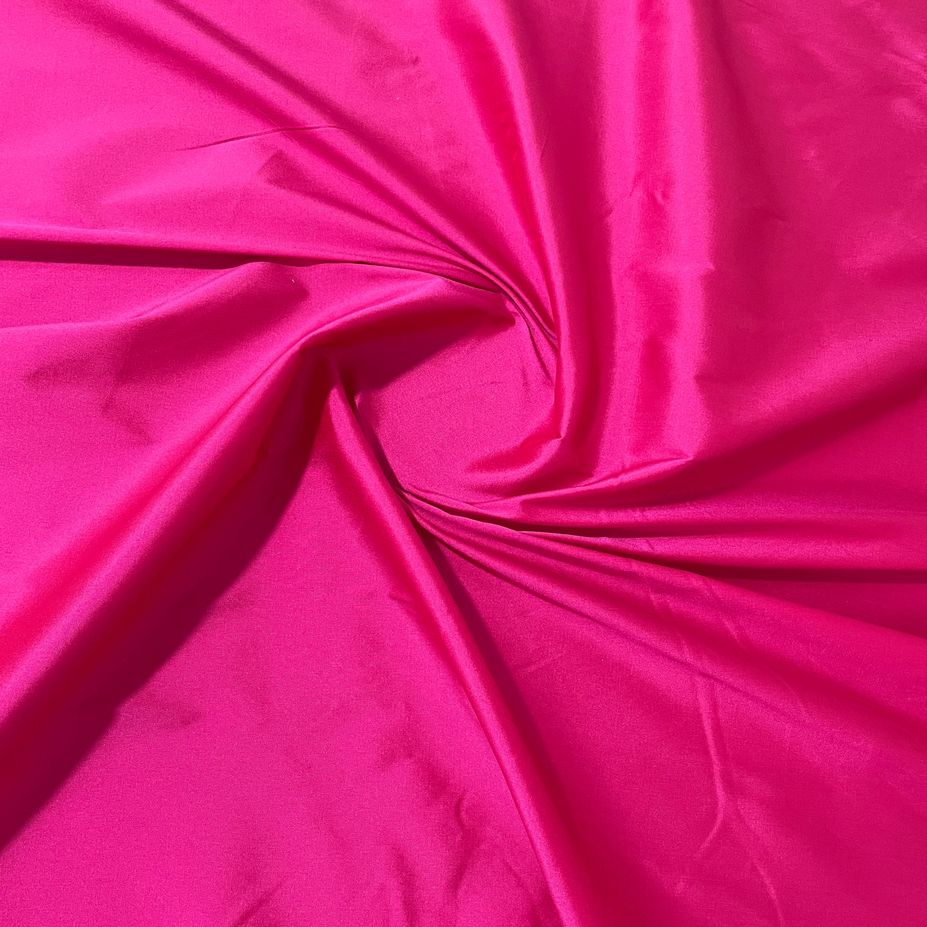 Magenta Solid Silk Taffeta Fabric - TradeUNO