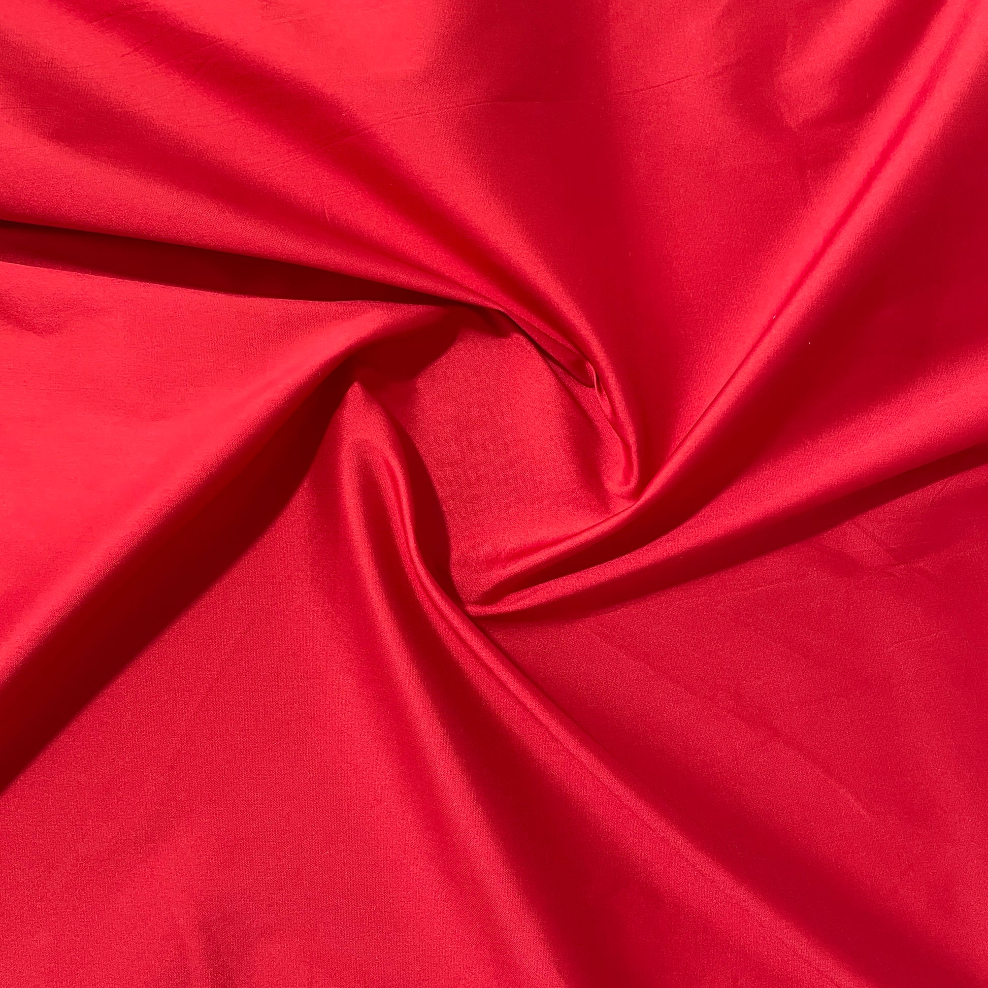 Red Solid Silk Taffeta Fabric - TradeUNO