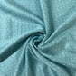 Sea Blue Geomatrical Print Modal Satin Fabric