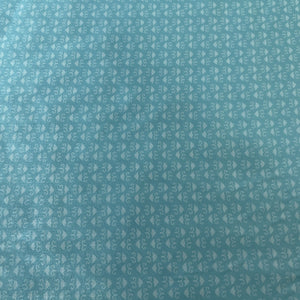 Sea Blue Geomatrical Print Modal Satin Fabric