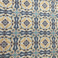 White Blue & Orange Traditional Print Modal Satin Fabric