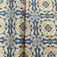 White Blue & Orange Traditional Print Modal Satin Fabric