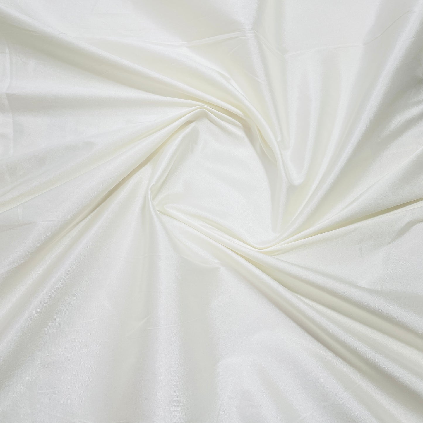 White Solid Silk Taffeta Fabric