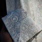 Premium  White Floral Thread Sequins Embroidery  Georgette Dupatta