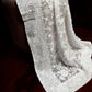 Premium  White Floral Thread Sequins Embroidery  Georgette Dupatta