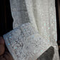 Premium  White Heavy Floral Thread Sequins Embroidery  Georgette Dupatta