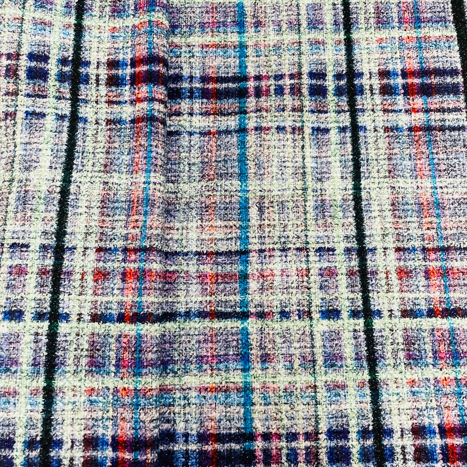 Multiciolor Embrossed Satin Fabric - TradeUNO