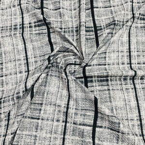 Black Embossed Satin Fabric - TradeUNO