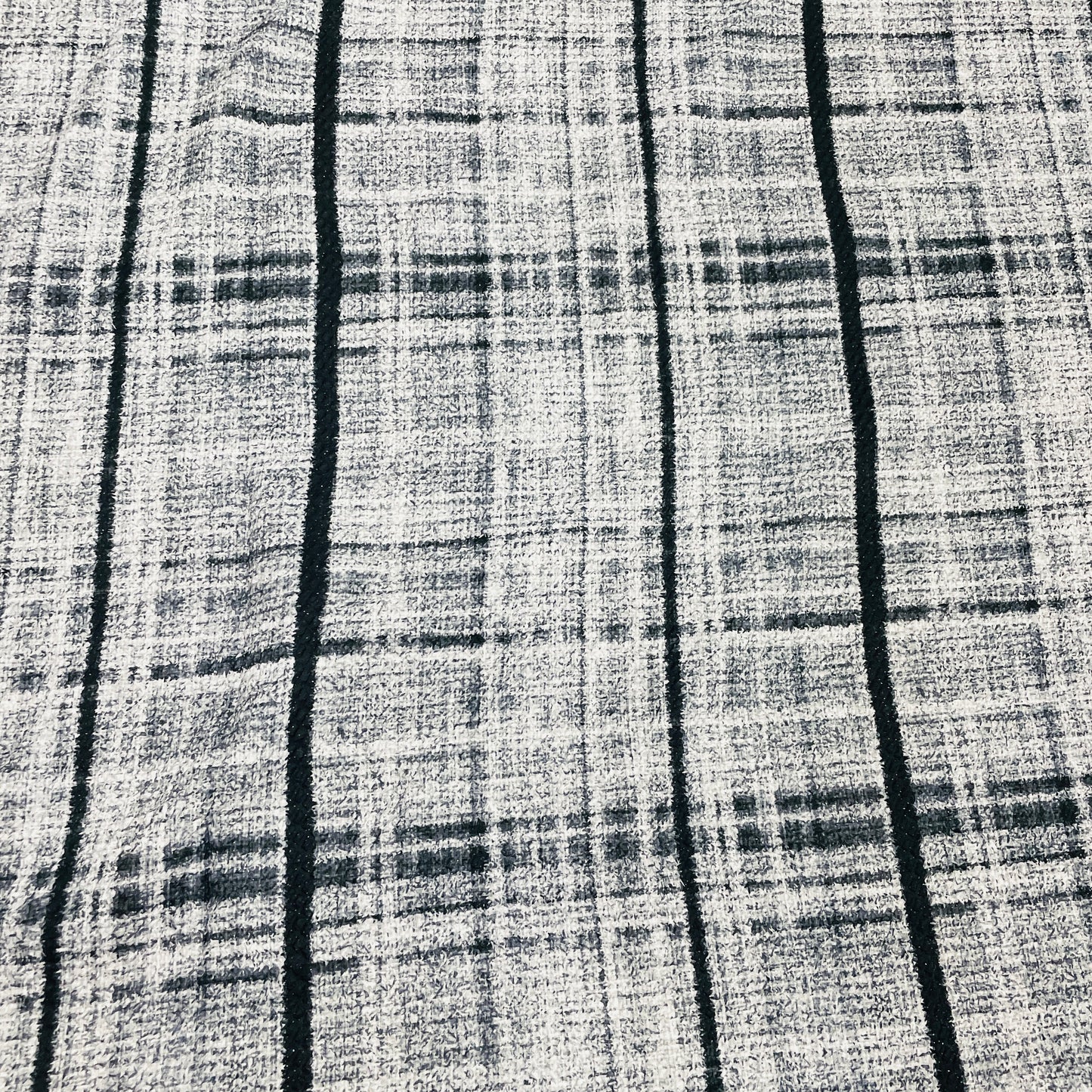 Black Embrossed Satin Fabric - TradeUNO