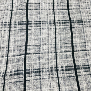 Black Embrossed Satin Fabric - TradeUNO