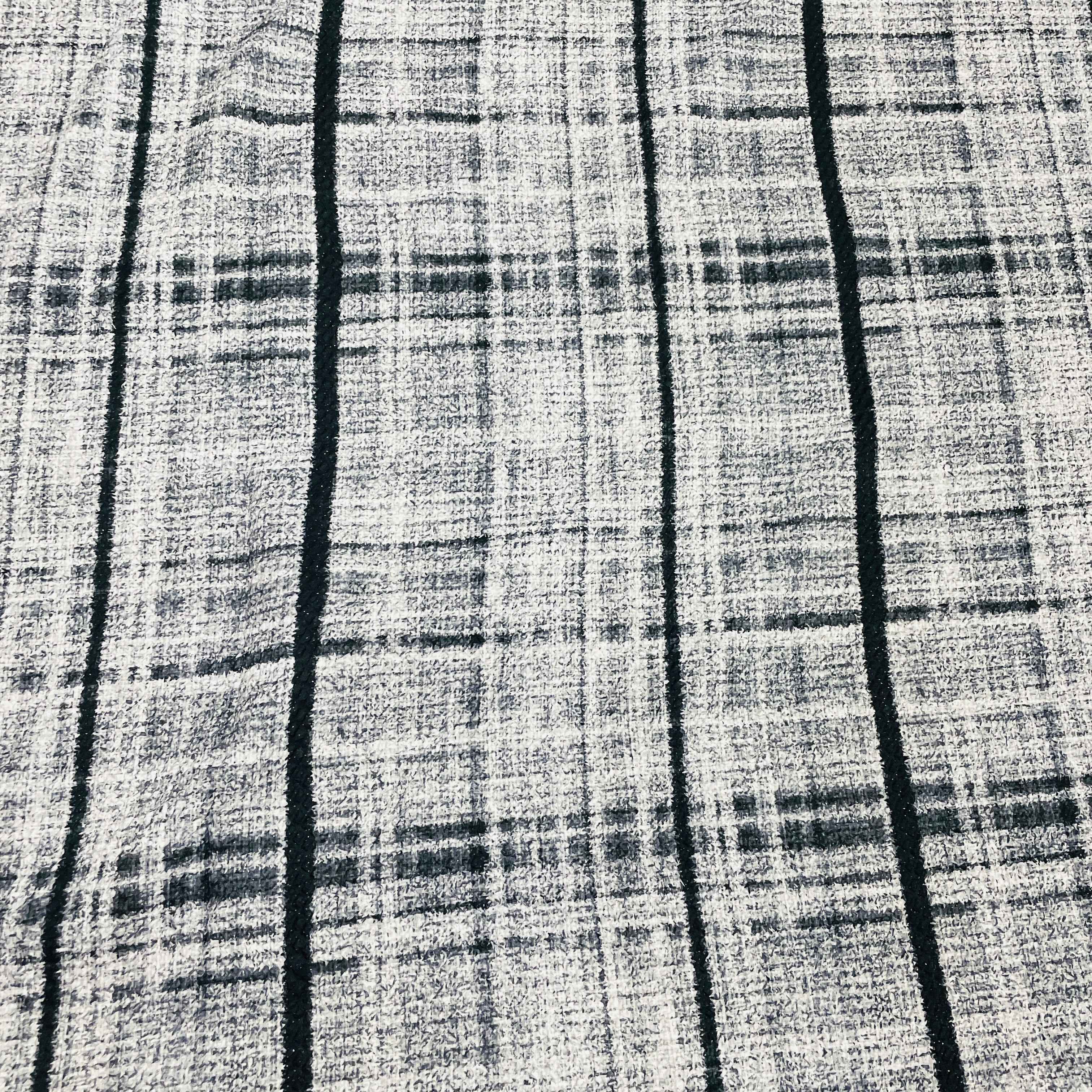 Black Embrossed Satin Fabric - TradeUNO