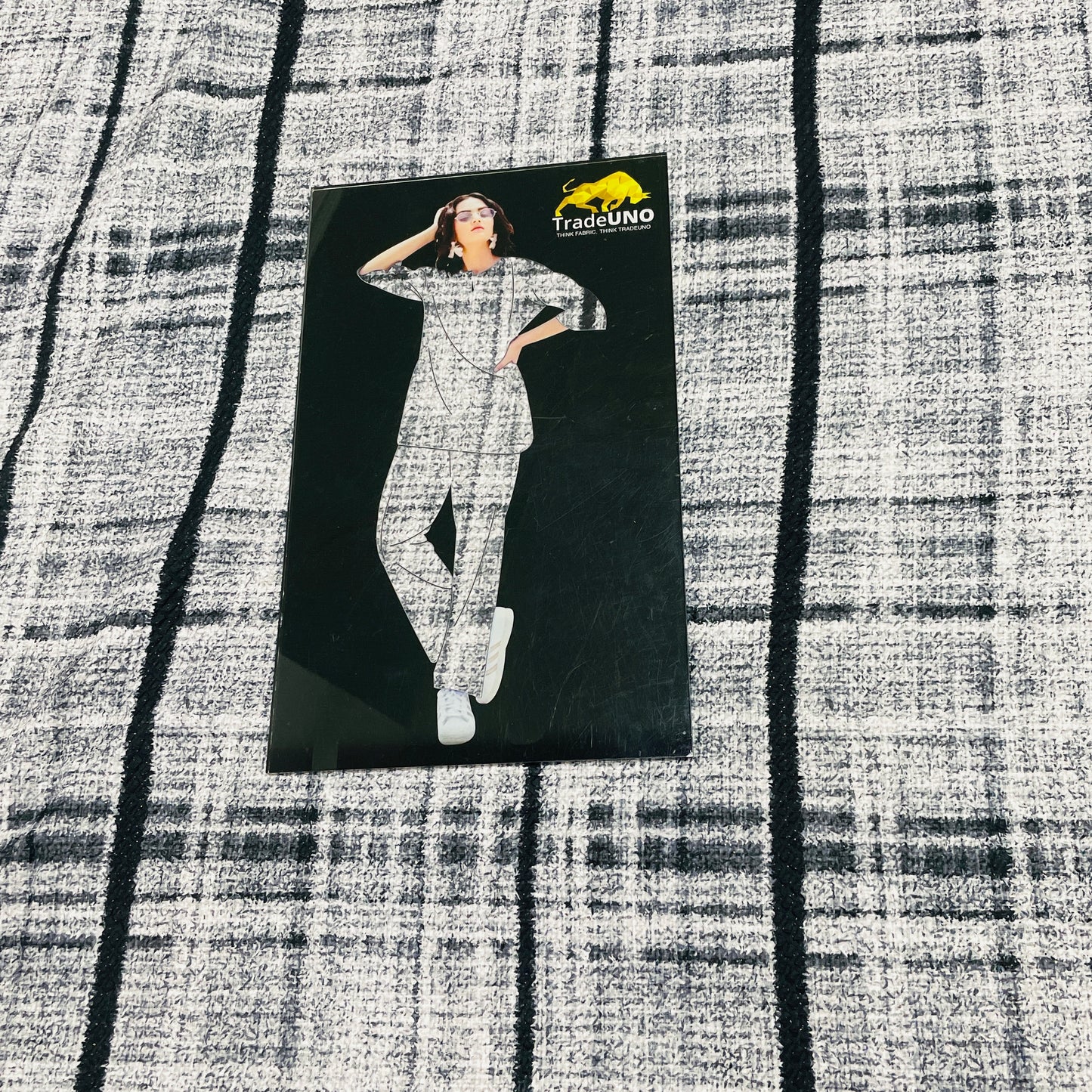 Black Embrossed Satin Fabric - TradeUNO