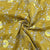 classic mustard yellow floral zari embroidery tissue organza fabric