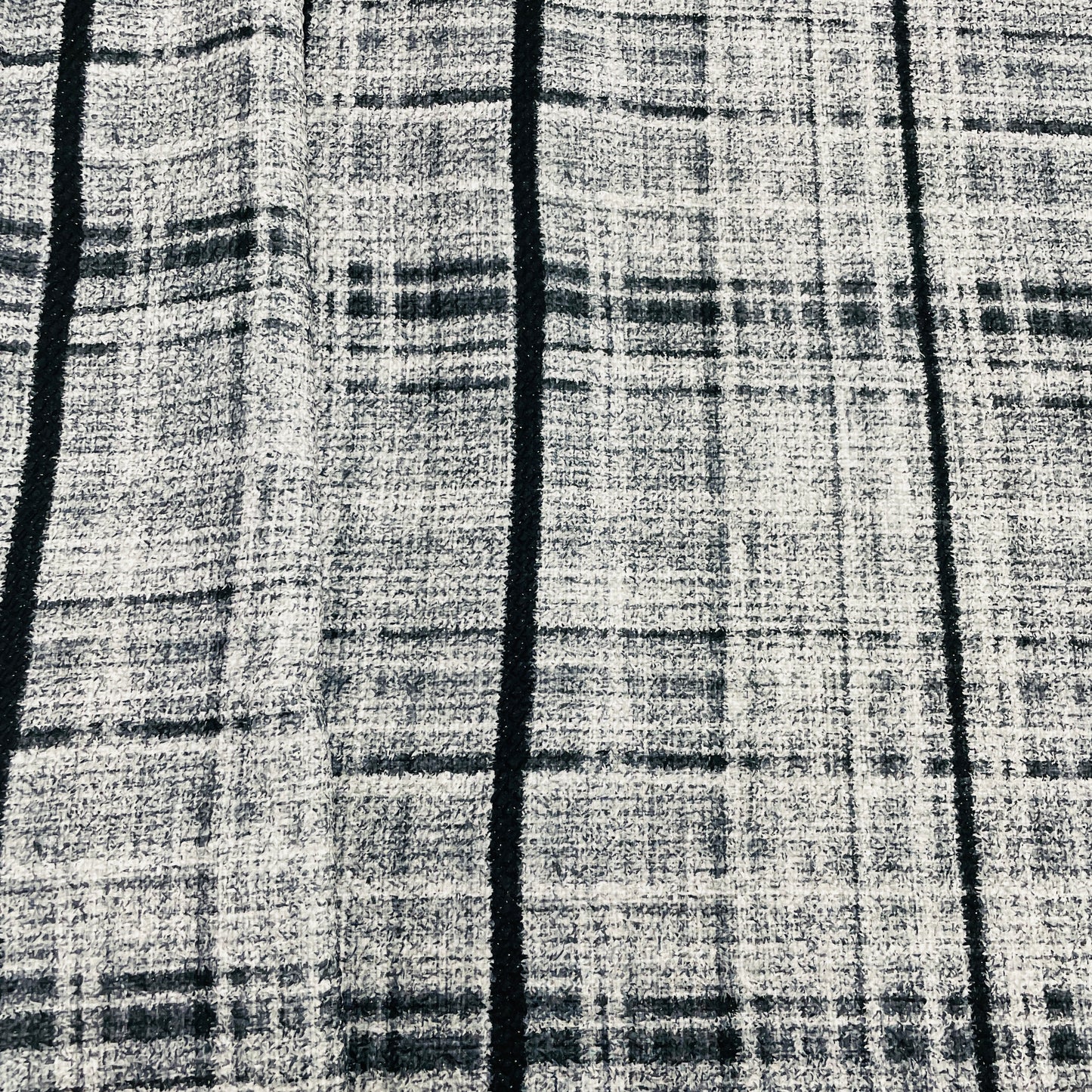 Black Embrossed Satin Fabric - TradeUNO