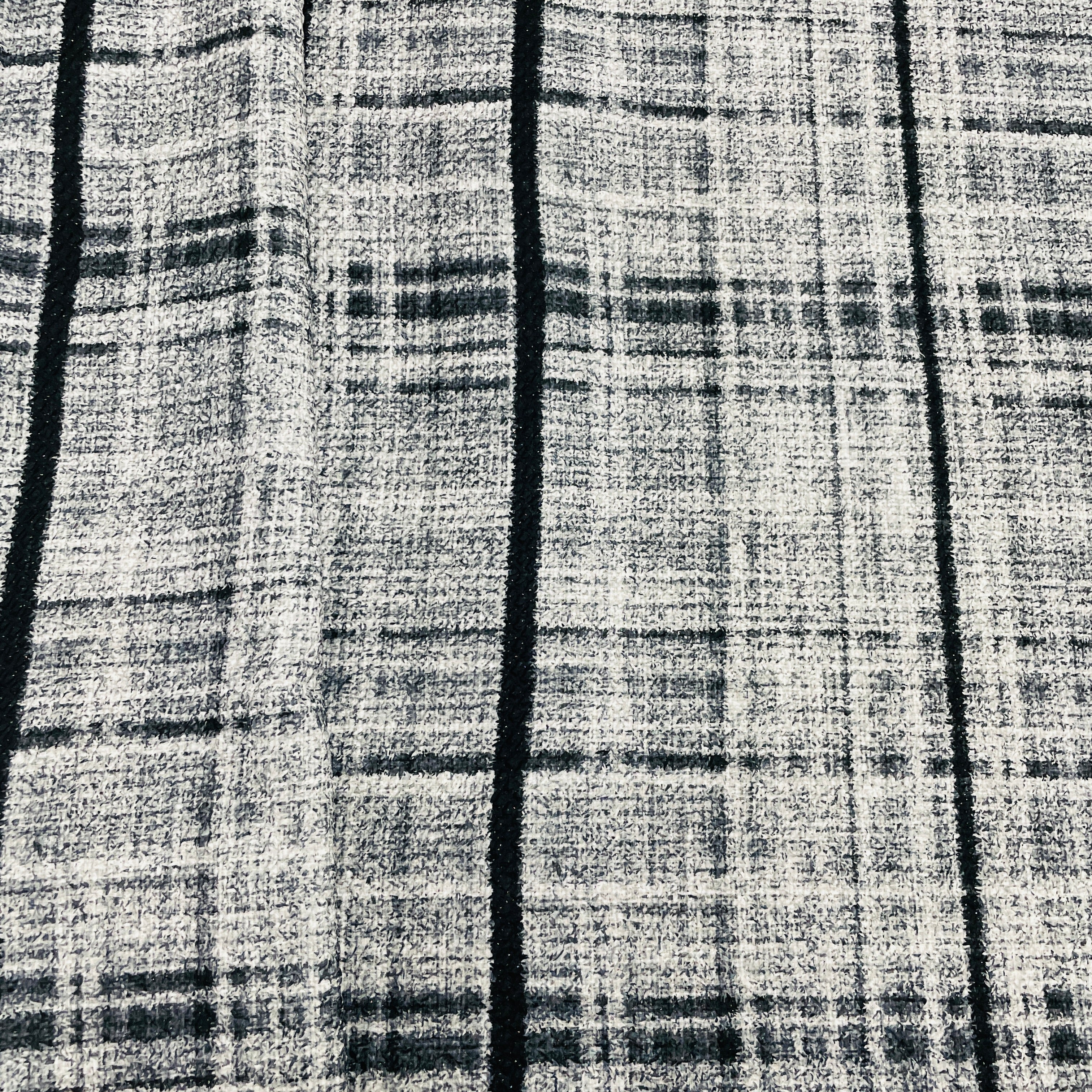 Black Embrossed Satin Fabric - TradeUNO