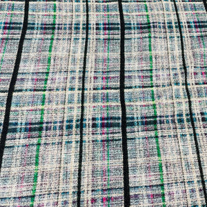 Blue Embrossed Satin Fabric - TradeUNO