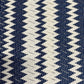 Premium  Blue Chevron Blended Cotton Crochet Fabric