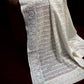 Premium  White Heavy Traditional Thread Sequins Embroidery  Georgette Dupatta