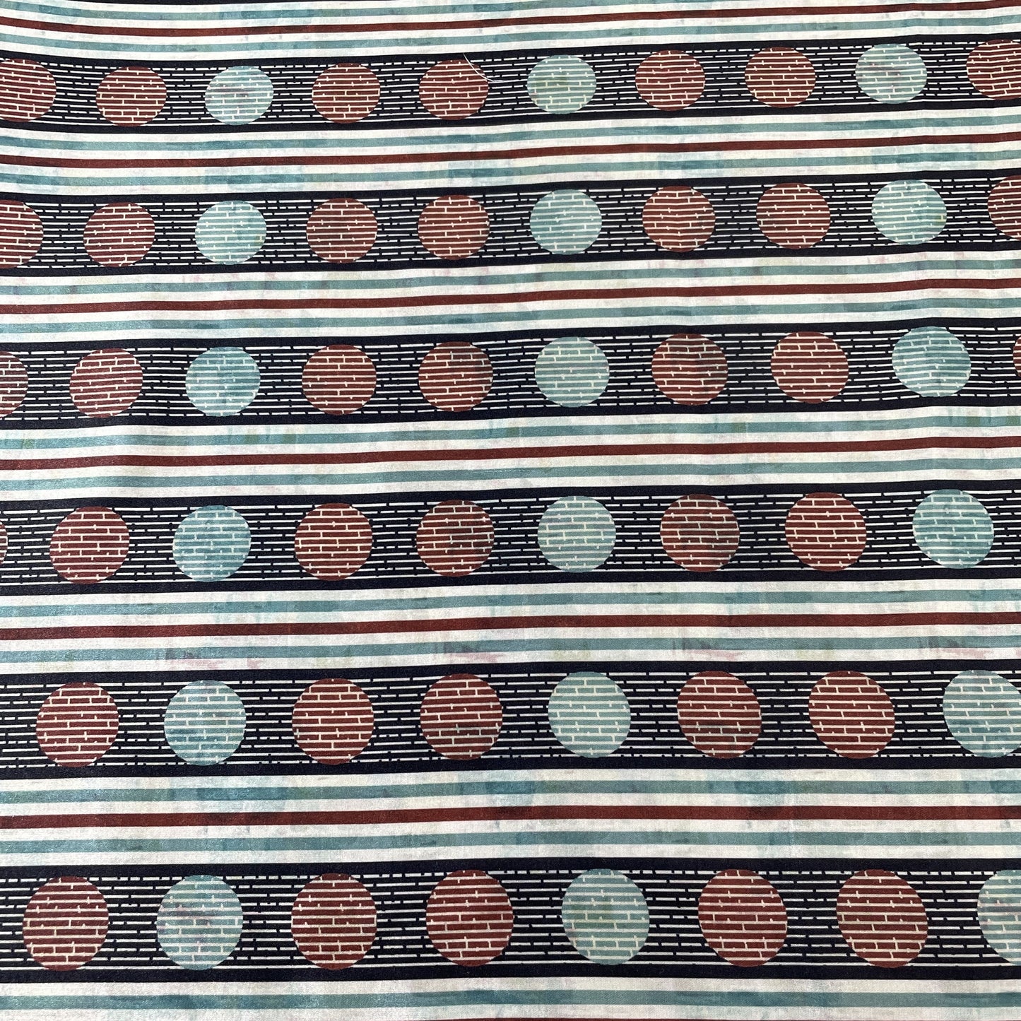 Dark Green Multicolor Print Modal Satin Fabric