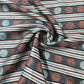 Dark Green Multicolor Print Modal Satin Fabric