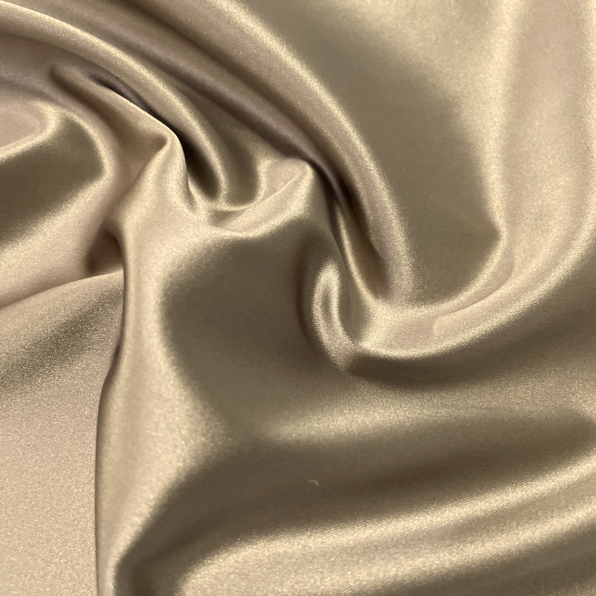 Brown Solid Celina Satin Fabric