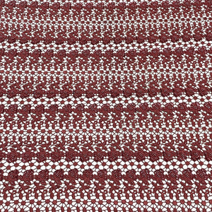 Classic Maroon Floral Pearl Embroidery Chantilly Net Fabric