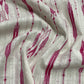 OffWhite Pink Ikkat Dobby Embroidery Dyeable Cotton Fabric