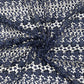 Classic Blue Floral Pearl Embroidery Crochet Fabric 