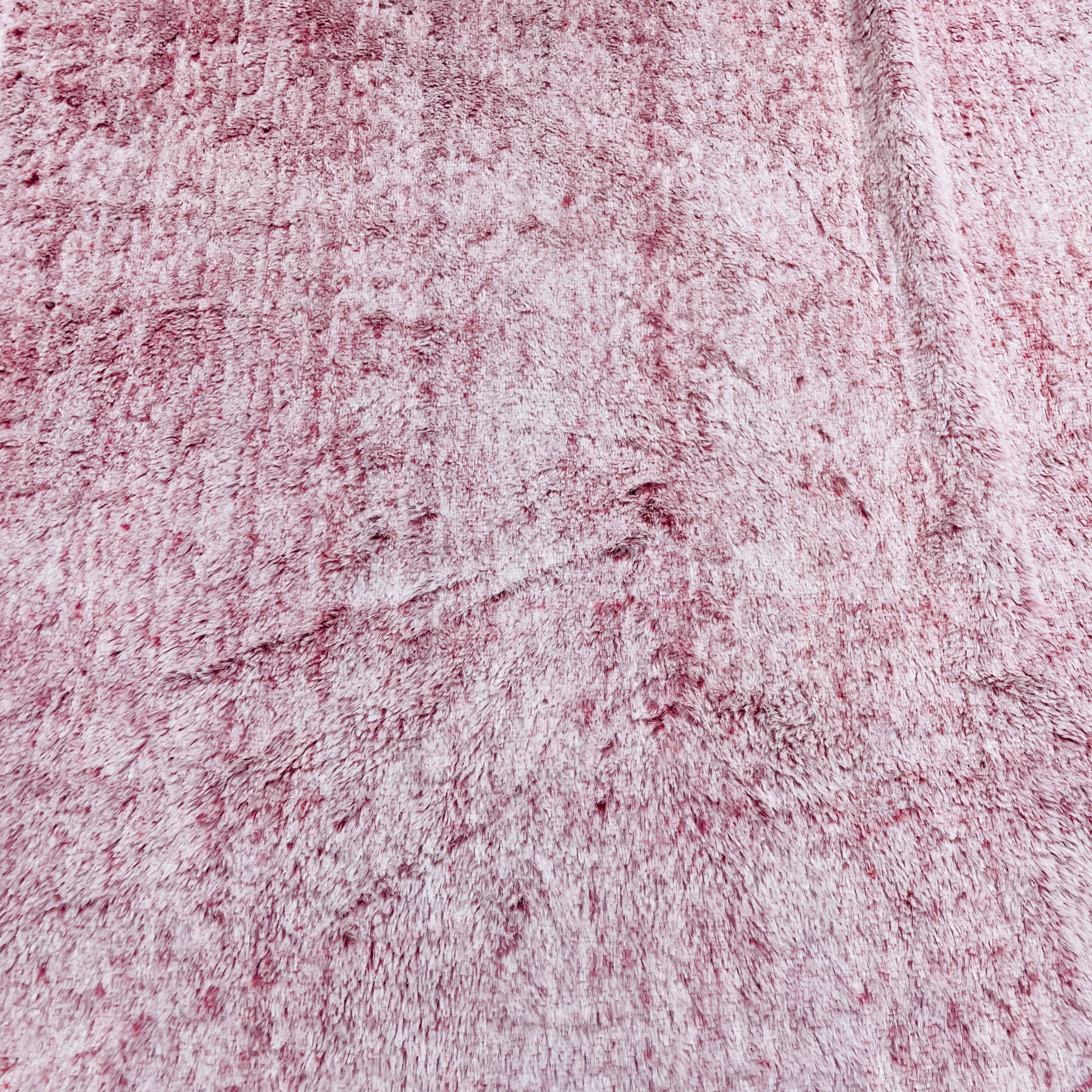 Red & White Solid Fur Fabric - TradeUNO