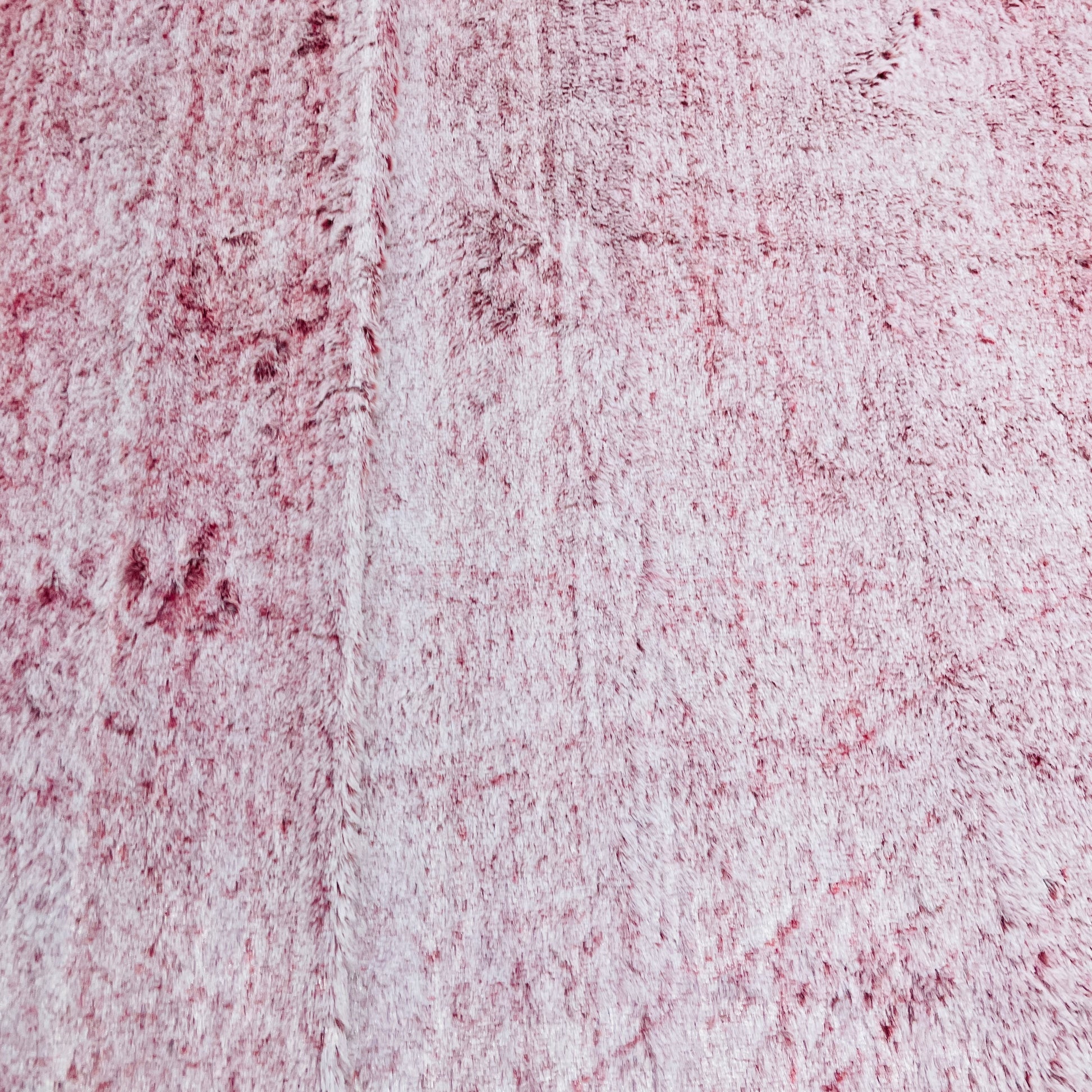 Red & White Solid Fur Fabric - TradeUNO