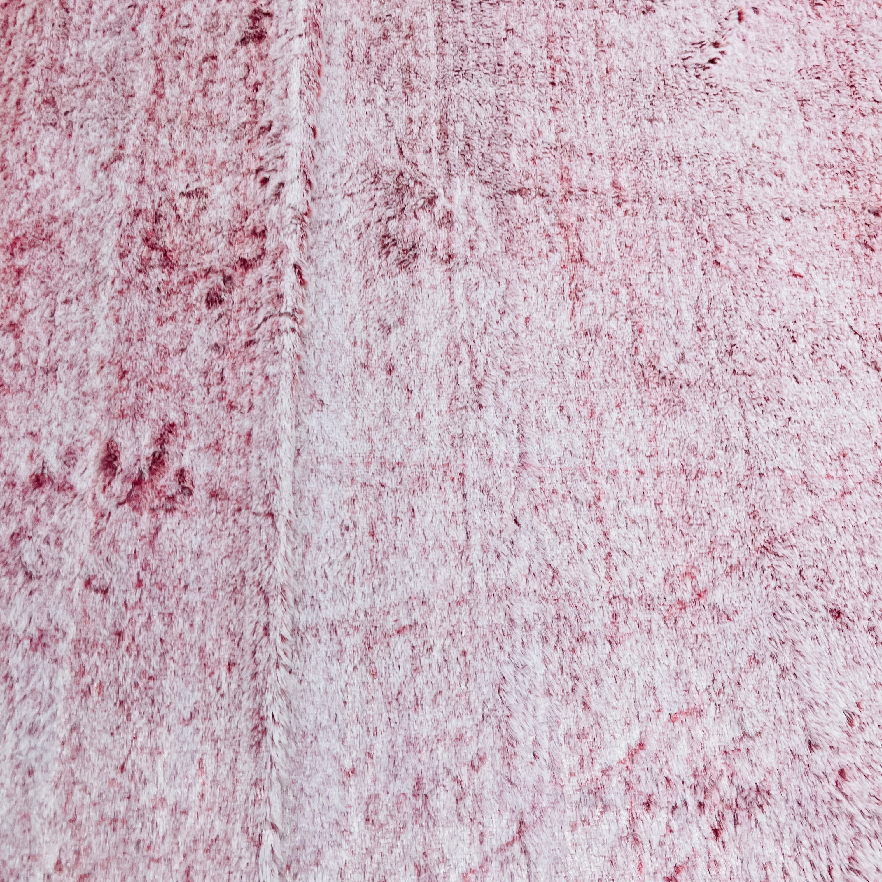 Red & White Solid Fur Fabric - TradeUNO