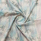 Green Floral Digital Print Embroidery Cotton Fabric - TradeUNO