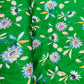 Green Floral Hand Embroidery Modal Satin Fabric - TradeUNO