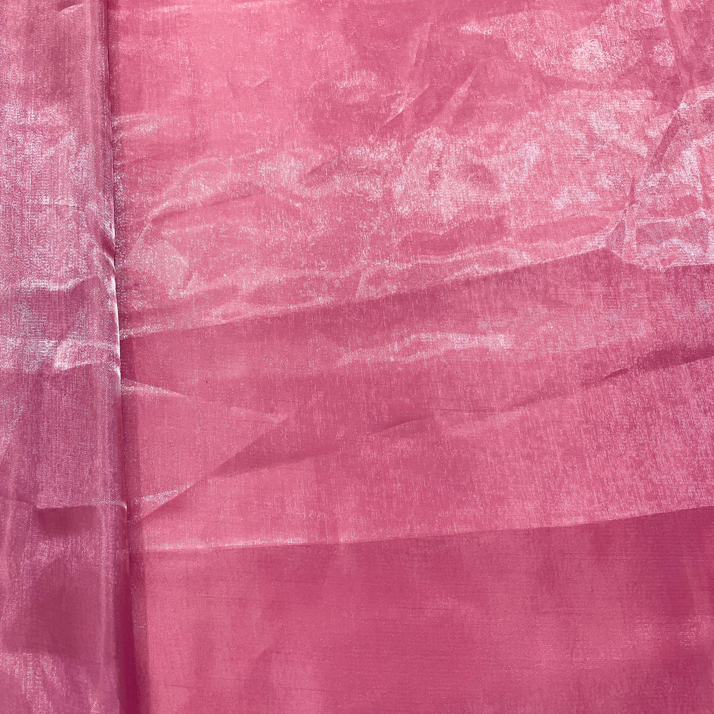 Pink Solid Satin Organza Fabric - TradeUNO