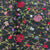 Black & Multicolor Floral Embroidery Georgette Fabric - TradeUNO