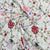 White & Multicolor Floral Embroidery Georgette Fabric