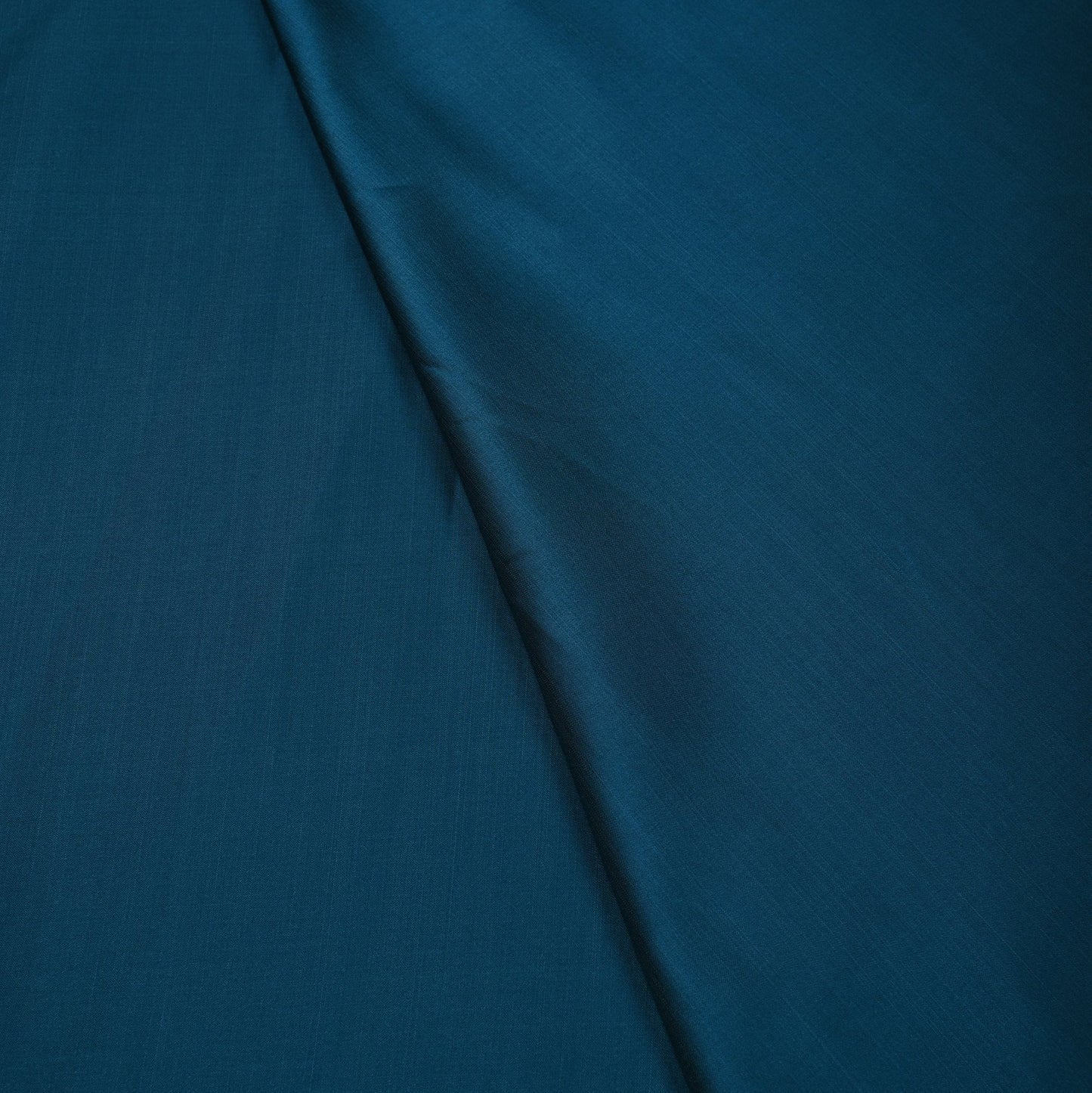 Teal Blue Solid Cotton Satin Fabric 7422
