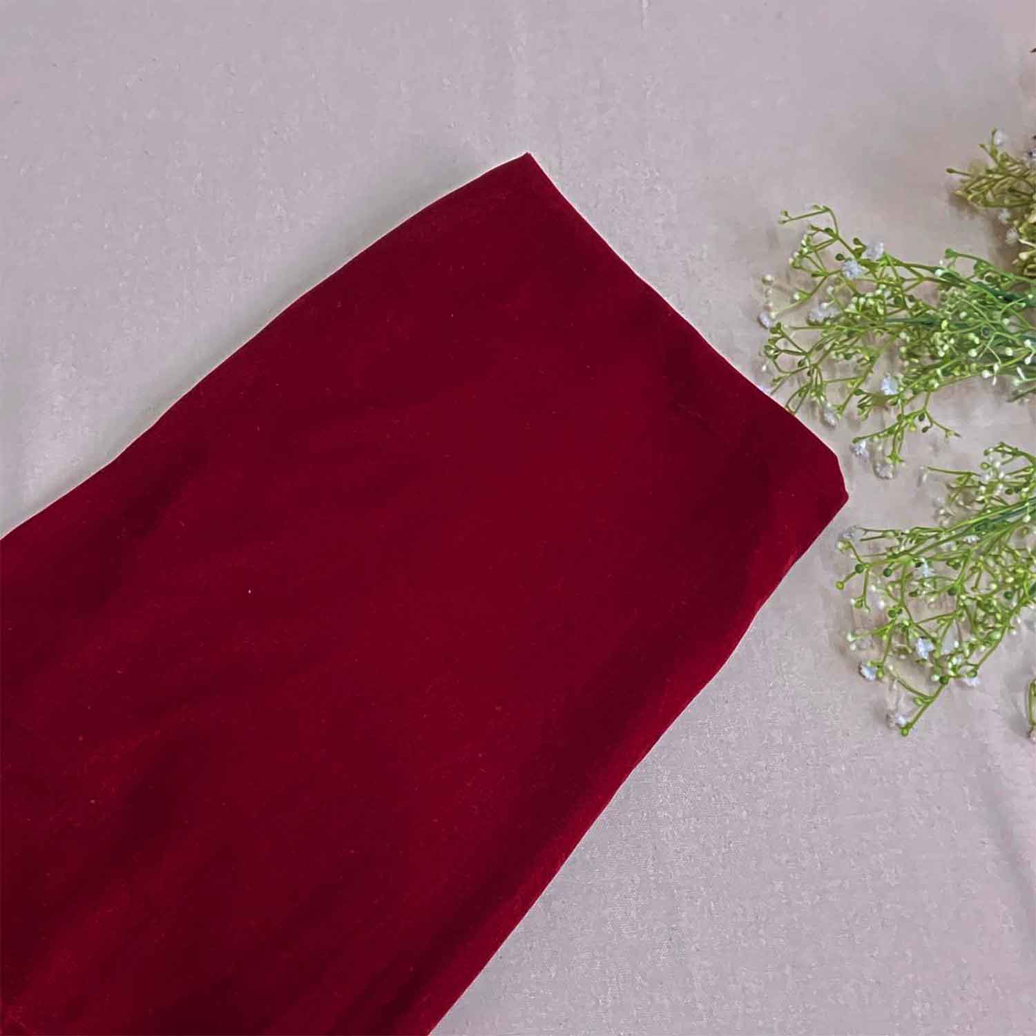 Maroon Solid Micro Velvet 9000 MSMR-27854