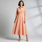 Peach Solid Corduroy Fabric EI-27978