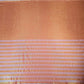 Peach Pink With Light Orange Strips Chanderi Tissue Fabric CW-28930