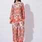 Peach with Multicolor floral Printed FIL-30102