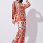 Peach with Multicolor floral Printed FIL-30102