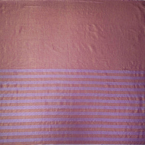 Purple With Orange Strips Chanderi Tissue Fabric CW-28926 - TradeUNO