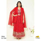 Red Embroidery Cut Dana Georgette Fabric WI-27282