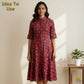 Red Geometrical Print Modal Satin Fabric EEG-28728