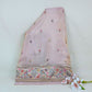 Peach Floral Embroidery Tissue Fabric WI-29175