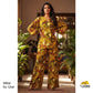 Multi Color Digital Print Golden Shimmer Satin Fabric TU 4898 - TradeUNO
