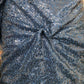 Premium Navy Blue Sequins Embroidery Net Fabric