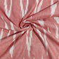 Light Pink & White Ikkat Print Cotton Fabric 8933