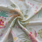 Green Floral Print Chanderi Silk Fabric